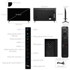 Tivi Sony 55X80K dòng 4K internet TV 2022