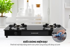 Bếp gas đôi dương kính Sunhouse SHB3213