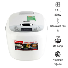 Nồi Cơm Điện Tử Sharp KS-COM186EV-GL 1.8 lít