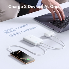 Pin Dự Phòng Baseus EnerFill FP11 10000mAh 15W (Dual-Port) - Sạc 2 Thiết Bị Cùng Lúc, Nhỏ Gọn, Chính Hãng