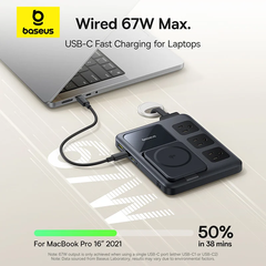 Trạm Sạc 8-in-1 Baseus Nomos 3AC+1U+3C 67W + Magnetic Wireless Qi2 15W (with 1.5m AC Power Cord US Plug)
