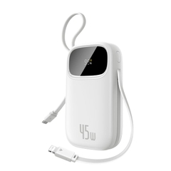 Pin Dự Phòng Baseus EnerFill FC31 QPow 3 10000mAh/20000mAh 45W (Digital Display, with Built-in USB-C + iP Cable)