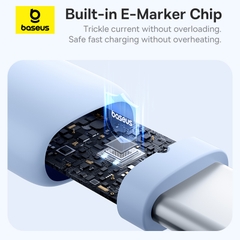 Cáp Sạc Nhanh Baseus Silky Series C to C 100W (480Mbps) - iPhone, Samsung, Laptop - PVC Bền Bỉ, Sạc Siêu Tốc