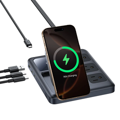 Trạm Sạc 8-in-1 Baseus Nomos 3AC+1U+3C 67W + Magnetic Wireless Qi2 15W (with 1.5m AC Power Cord US Plug)