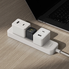 Củ sạc nhanh Baseus Palm 2 cổng Type C 30W kèm dây sạc Mini White USB C to C 60W 1M