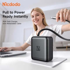Củ Sạc Nhanh MCDODO FreeGo Series CH-129 35W (1*Type-C + 1*USB-A port + 65cm Type-C built-in cable)
