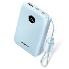 Pin Dự Phòng VENTION FKA 10000mAh 22.5W (With Type-C Built-in Cable, Digital Display)