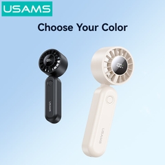 Quạt Cầm Tay USAMS ZB352 3W (Intelligent Digital Display, 1200mAh, 5-gear of Wind, 105° Foldable, 10398RPM)