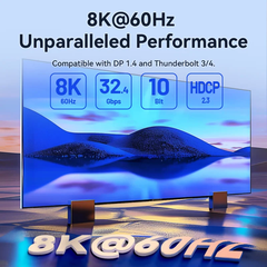 Cáp Chuyển Type-C to DP 8K Bi-Directional VENTION CRF (8K@60Hz, Cotton Braided)