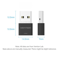 USB Bluetooth VENTION NAH (Bluetooth v5.3, Kết Nối Cùng Lúc 5 Thiết Bị, 24bit/192kHz)