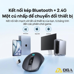 Chuột Không Dây Công Thái Học Baseus Editor EM2 (Bluetooth v5.3 & 2.4G Wireless Dual Mode, 45H, 4000 DPI, 300mAh, <30dB Quiet Clicking, Up to 250Hz Polling Rate)