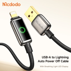 Cáp Tự Ngắt USB to Lightning MCDODO CA-659 3A (1.2m, Auto Power Off, with Breathing Light, 480Mbps)