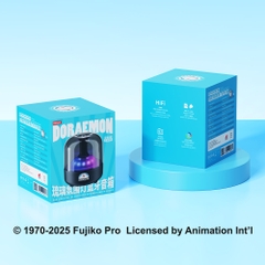 Loa Di Động Pha Lê Bluetooth ROCK Doraemon S58 (Bluetooth v5.3, ≥2H, with Vibrant Ambient Lights, 52mm Full-Range Speaker, Hi-Fi Audio, Crystal Clear Glass, 800mAh, Multiple Playback Modes, HFP, HSP, A2DP, AVRCP)