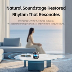 Loa Di Động Pha Lê Bluetooth ROCK Doraemon S58 (Bluetooth v5.3, ≥2H, with Vibrant Ambient Lights, 52mm Full-Range Speaker, Hi-Fi Audio, Crystal Clear Glass, 800mAh, Multiple Playback Modes, HFP, HSP, A2DP, AVRCP)