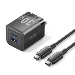 Bộ Sạc Nhanh C+A Kèm Cáp C to C VENTION FEQ 30W (GaN Charger)