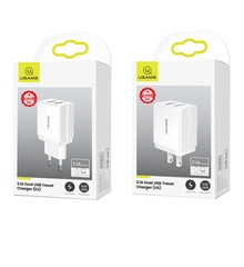 Củ sạc USAMS T24 2.1A siêu rẻ 2 cổng sạc USB - Chính hãng VN