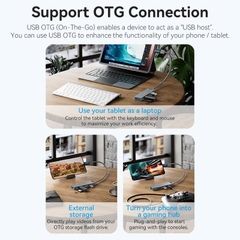 Hub Mở Rộng Kết Nối Đa Năng VENTION CHL (USB3.0 to USB3.0*4, with Power Supply) 1M