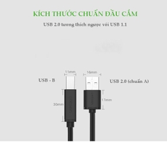UGREEN USB 2.0 A Male to B Male Active Printer Cable US122