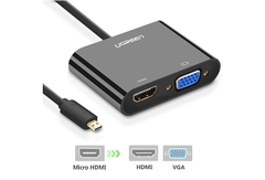 UGREEN Micro HDMI to HDMI + VGA Adapter 30cm