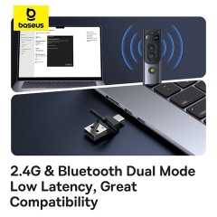 Bút Trình Chiếu Thông Minh Baseus Orange Dot AI Voice (AI-Powered Voice-to-Text, Dual-Laser, 4G & Bluetooth Connection, 100m Laser Distance)