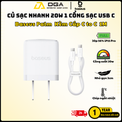 Củ Sạc Nhanh Baseus Palm C+U 20W (For iPhone/iPad/Samsung/Google Pixel)
