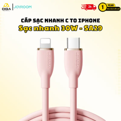 Cáp sạc Joyroom SA29 Colorful Series 30W Liquid Silicone Fast Charging Cable (Type-C to Lightning)