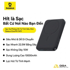 Pin sạc dự phòng Baseus EnerFill FM11 Ultra-Mini Magnetic Power Bank 10000mAh 22.5W (CCC / 3C Certification, Includes Simple Cable Type-C to Type-C 20V/3A 30cm)