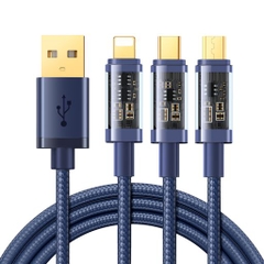 Cáp sạc Joyroom S-1T3015A5 3.5A 3-in-1 Data Cable  1.2m-Black