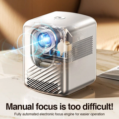Máy Chiếu Điện Tử RTAKO A8 (1080P, Auto-Focus Projector, SDR, Focus Adjustment, 5000 Lumen, 200±20 ANSI Brightness, 32-150 inches, Supports 2.4G/5GHz Dual-Band Wi-Fi)