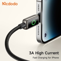 Cáp Tự Ngắt USB to Lightning MCDODO CA-659 3A (1.2m, Auto Power Off, with Breathing Light, 480Mbps)