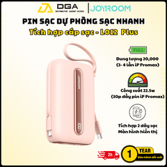 Sạc dự phòng Joyroom L012 Colorful Series 22.5W mini Power Bank with Dual Cables 20000mAh