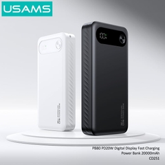 Pin Dự Phòng USAMS CD249 10000mAh/20000mAh 20W (Digital LED Display, USB + 2*Type-C Port)
