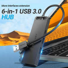 Hub Mở Rộng Kết Nối Đa Năng VENTION CHVBB (USB3.0 to USB3.0*3/TF/SD/Micro-B)