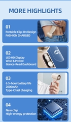 Quạt Tích Điện Cầm Tay RTAKO F100 High Speed 5W (13000RPM, 2000mAh, LED Display, HyperDrive Engine, Icewind Cooling) - Siêu Tốc, Mát Lạnh, Pin Trâu
