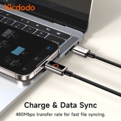Cáp Tự Ngắt C to C MCDODO CA-668 100W (1.2m, Auto Power Off, with Breathing Light, 480Mbps)