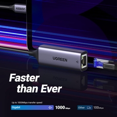 UGREEN USB Type C to 10/100/1000M Ethernet Adapter CM199 50737