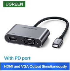 UGREEN USB-C to HDMI + VGA Adapter with PD CM162 50505