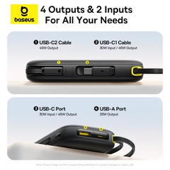 Pin Dự Phòng Baseus EnerFill FC31 QPow 3 10000mAh/20000mAh 45W (Digital Display, with Built-in USB-C + iP Cable)