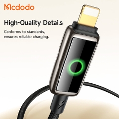 Cáp Tự Ngắt USB to Lightning MCDODO CA-659 3A (1.2m, Auto Power Off, with Breathing Light, 480Mbps)