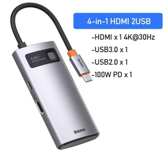 Hub chuyển đổi đa năng Baseus Metal Gleam Series Multifunctional Docking Station
