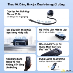 Pin Dự Phòng Baseus EnerCore CR11 10000mAh 45W (1*Type-C port, with Type-C Retractable Cable, Digital Display)