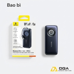Pin Dự Phòng Baseus EnerCore CR11 10000mAh 45W (1*Type-C port, with Type-C Retractable Cable, Digital Display)