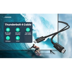 UGREEN Thunderbolt 4 Type C Male To Male 40Gbps 100W Cable US501