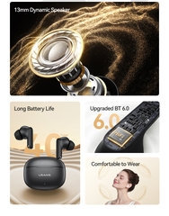 Tai Nghe Bluetooth TWS USAMS Echo E05 (Bluetooth v6.0, 3.5H, 3D Surround Stereo Sound, Low latency)