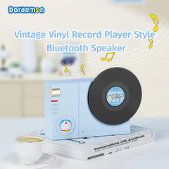 Loa Di Động ROCK Doraemon Vintage Vinyl Record Player Style (Bluetooth v5.3, 6H, 1200mAh, EDR)