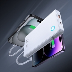 Pin Dự Phòng Baseus Airpow Lite Power Bank sạc nhanh 22.5W 10000mAh tích hợp 2 cáp sạc