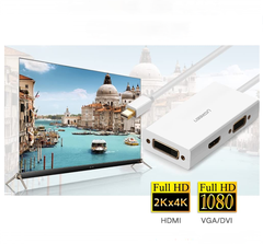 UGREEN Mini DP to HDMI/VGA/DVI Converter MD114 20418
