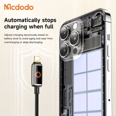 Cáp Tự Ngắt C to Lightning MCDODO CA-667 36W (1.2m, Auto Power Off, with Breathing Light, 480Mbps)