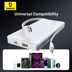 Pin Dự Phòng Baseus Airpow Lite Power Bank sạc nhanh 22.5W 10000mAh tích hợp 2 cáp sạc
