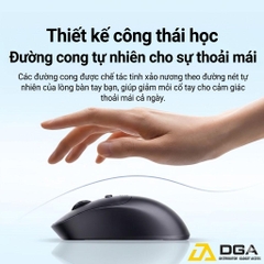 Chuột Không Dây Công Thái Học Baseus Editor EM2 (Bluetooth v5.3 & 2.4G Wireless Dual Mode, 45H, 4000 DPI, 300mAh, <30dB Quiet Clicking, Up to 250Hz Polling Rate)